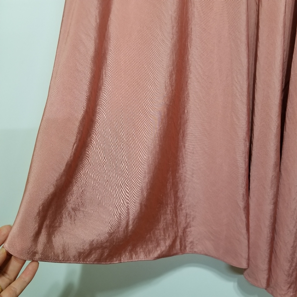 NWT Theory V-Neck Draped Maxi Dress in Deep Carnation (Rose Pink) Size 00, 0, 4 - Picture 10 of 16